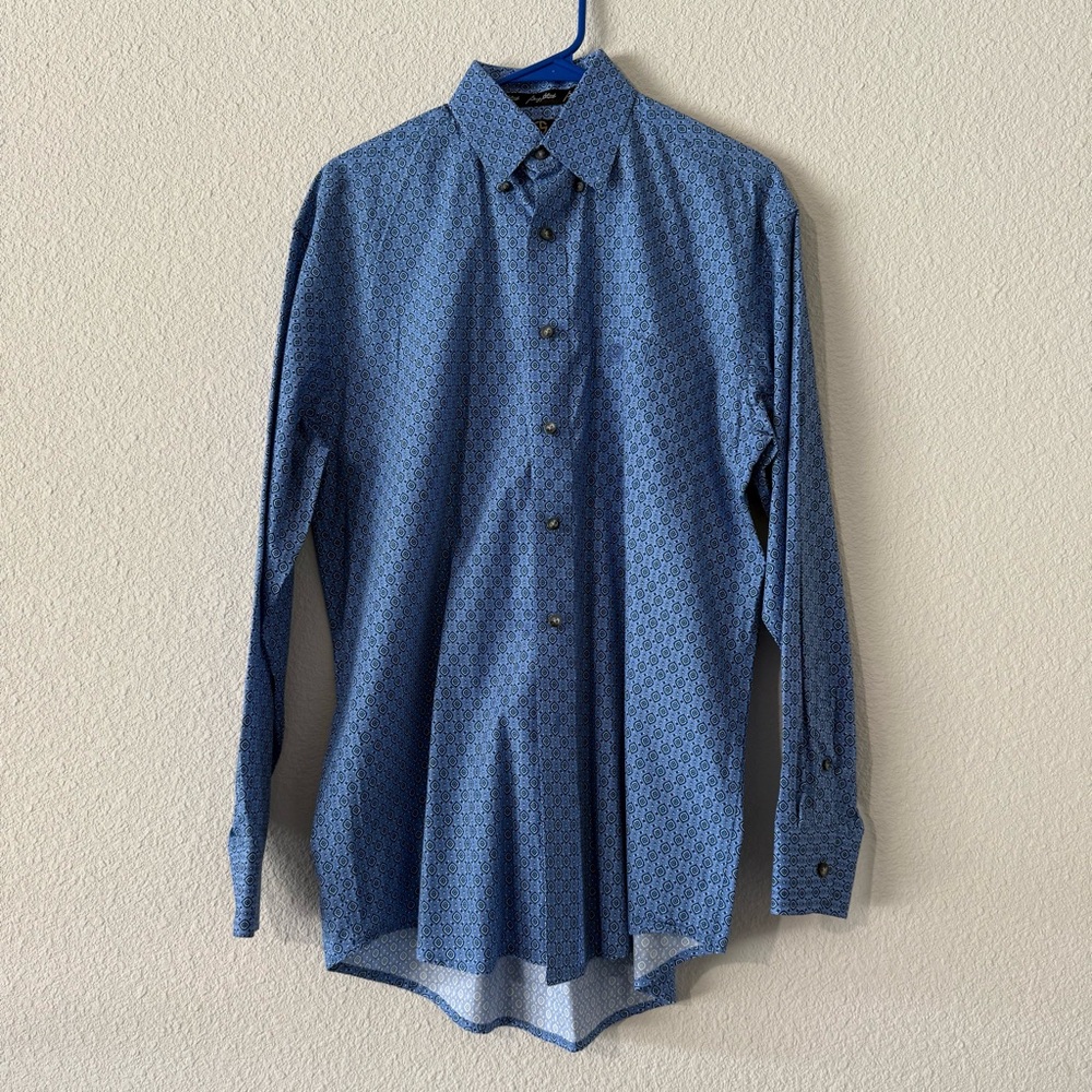 George Straight Collection by Wrangler  Patterned Button-Down Shirt